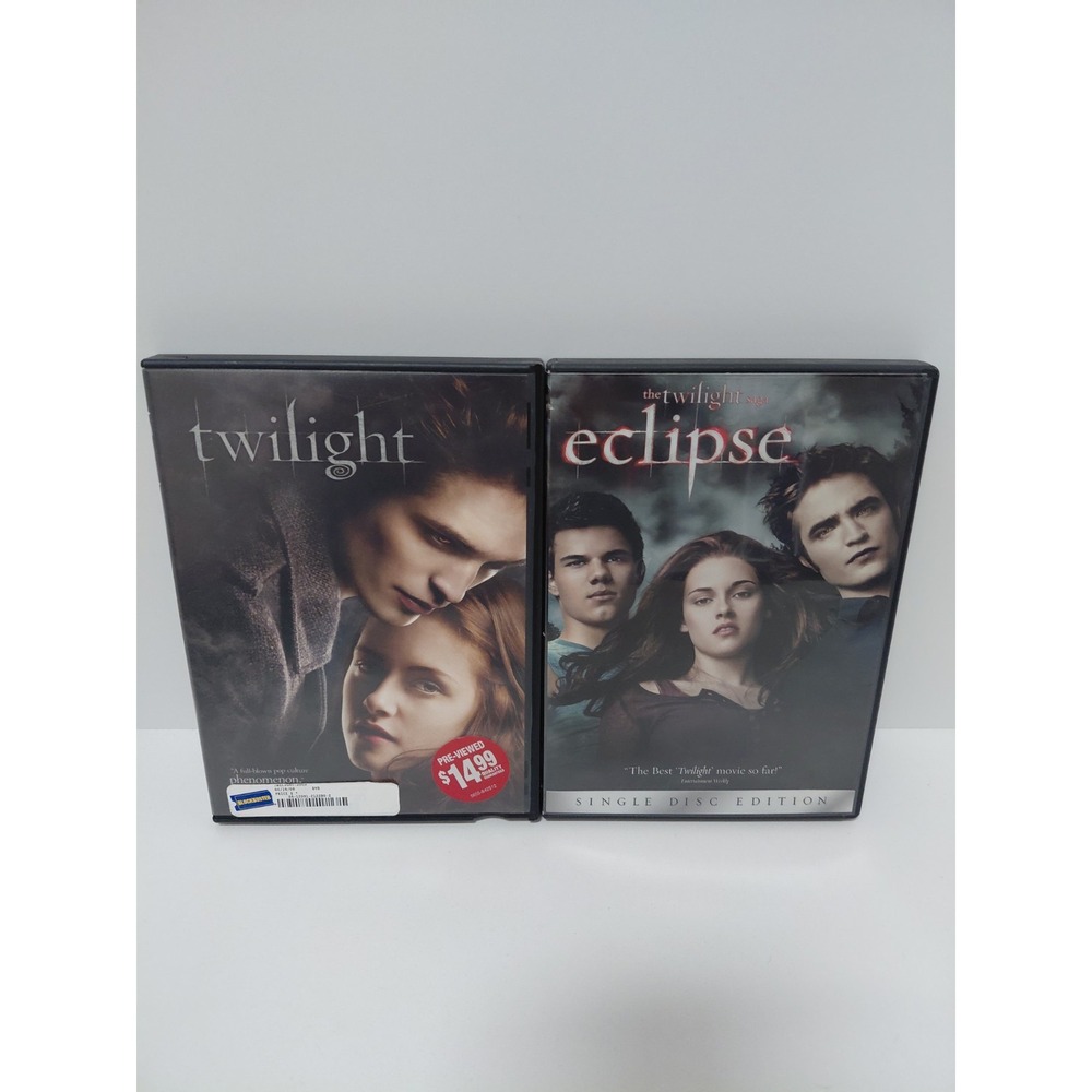 The Twilight Saga DVD Lot TWILIGHT & ECLIPSE Single Disc Edition x (2) Set
